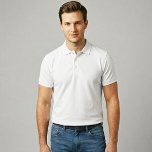 Polo HN Elastic Cotton 220gr/m² - Blanco