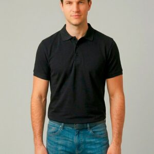 Polo HN Elastic Cotton 220gr/m² - Negro